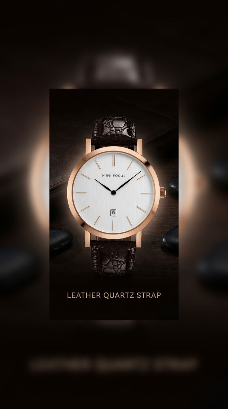 LEATHER QUARTZ STRAP